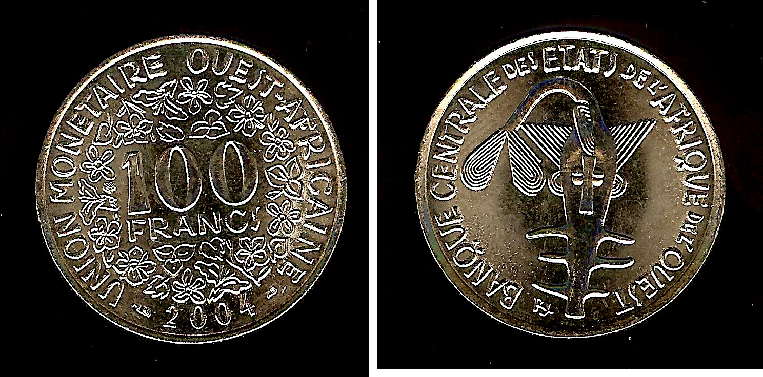 West African States 100 francs 2004 BU